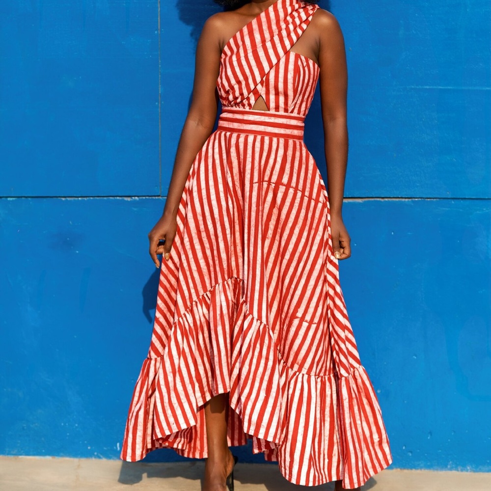 Sika Designs red and white striped Beeko dress